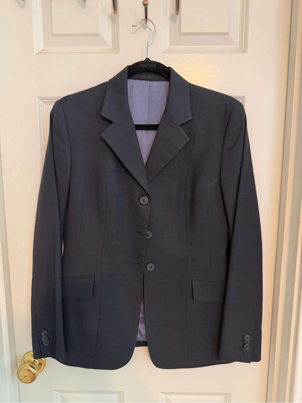 Classic women’s dark Gray Blazer - Tailored Single-Breasted Jacket